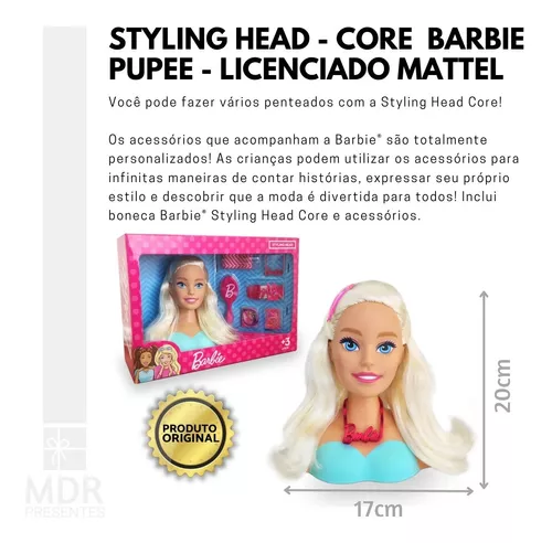 Barbie Busto Com Maquiagem E Acessórios Para Fazer Penteado