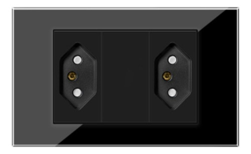 Tomada Elétrica Delviz Premium Dupla Con 2 Tomas - Preto 20a
