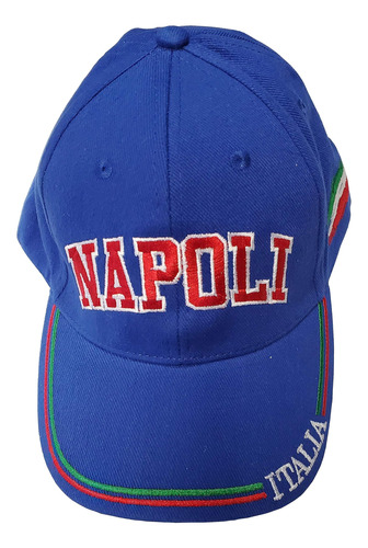 Gorra De Béisbol Bordada Azul Napoli Sombrero Italiano En De