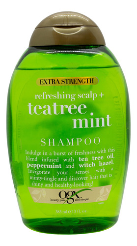 Ogx Teatree Mint Shampoo Natural Limpieza Profunda 385ml 6c