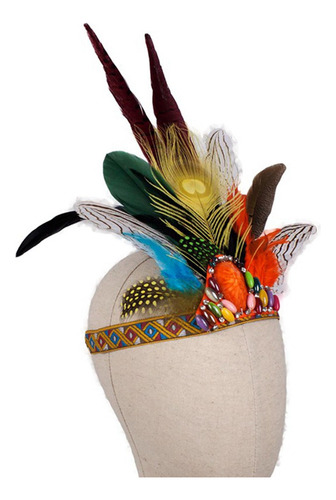 Diadema De Plumas Tocado Banda For El Cabello Niños