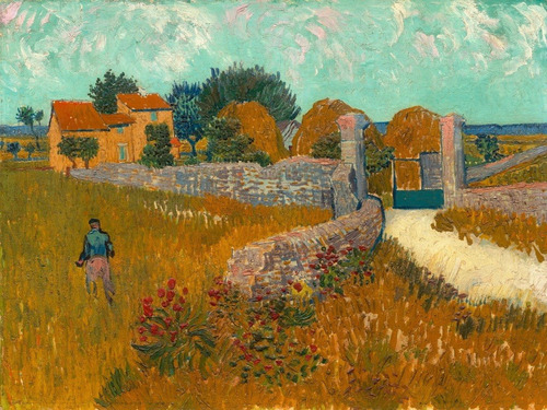 Van Gogh Foto P/ Quadro 65x100cm Casa Da Fazenda Em Provence