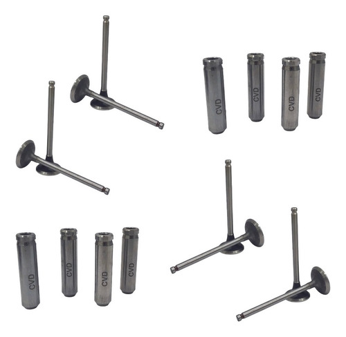 Kit Valvula Adm Y Esc X Excel 8v C/guias Cvd Kt011