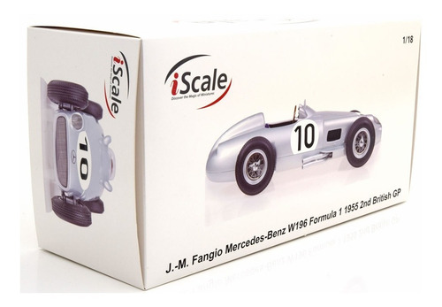 Mercedes Benz W196 # 10 Fangio Gp England 1955 Escala 1/18