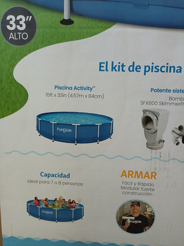 Alberca Rígida Familiar De 4.5 Metros Funsicle 7-8 Personas