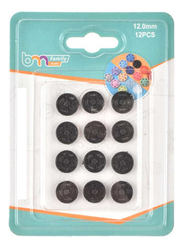 Set De 12 Broches Metálicos A Presión 12mm