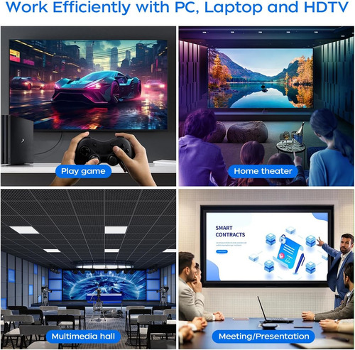 Qingler 4k Displayport A Hdmi Cable 6 Pies 2 Paquetes, De Al