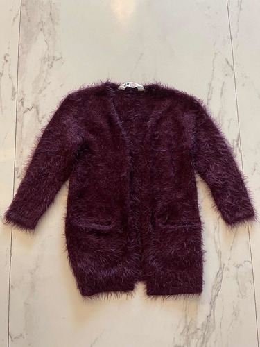 Saco Peludo Bordeaux Hym Niña Talle 2-4 Años