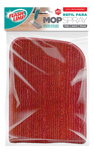 Pano Microfibra Refil P/rodo Mágico Mop Spray Vassoura Cores Cor Vermelho