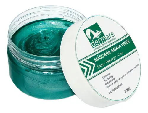 Mascarilla facial de ágata verde Dermare - 200 g