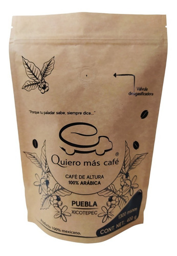 Café De Grano - Puebla (xicotepec) / Quiero Más Café (400g).