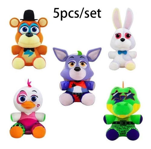Imagen 1 de 10 de 5pcs Fnaf Five Nights At Freddys Muñeco Peluche Juguete 20cm