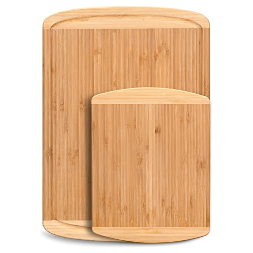 Organic Extra Large Bamboo Cutting Board With Lifetime ...