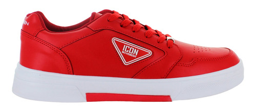 Clasben Tenis Vestir Casual Moda Polipiel Rojo Hombre 83790