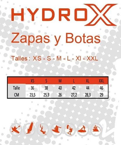 Zapatilla Neoprene Hydrox Náutica Playa Kayak Antideslizan