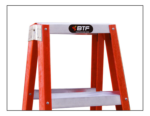 Escada Fibra Tesoura 5 Degraus Alumínio Botafogo Efr9920