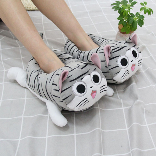 Imagen 5 de 10 de Pantuflas Gato Chii Cerradas Kawaii