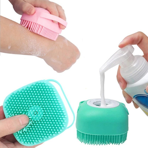 Cepillo Exfoliante De Silicona Para Baño Y Ducha Con Dispens