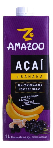 Creme de Açaí e Banana Amazoo 1 Litro