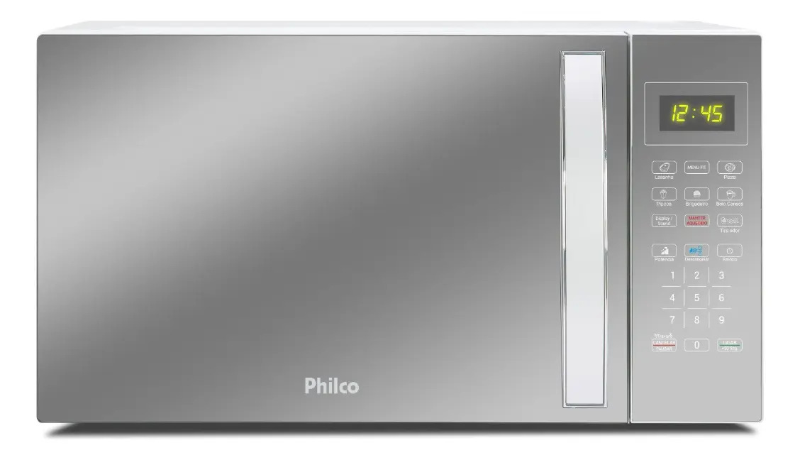 Micro-ondas 33l Philco Espelhado/branco 1400w 127v Pmo38e - Miniatura 2