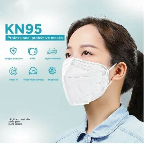 Mascarilla Kn95 Pack De 100 Unidades Protección Boca Y Nariz