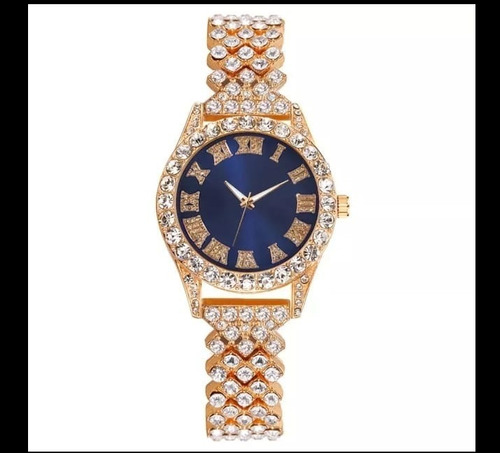 Reloj Para Mujer De Lujo Con Incrustaciones De Diamante