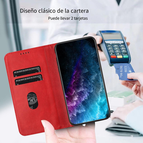 Funda Tipo Cartera Magnética Para Samsung Galaxy A11 Eu/m01s/a10s Con Bloqueo Rfid