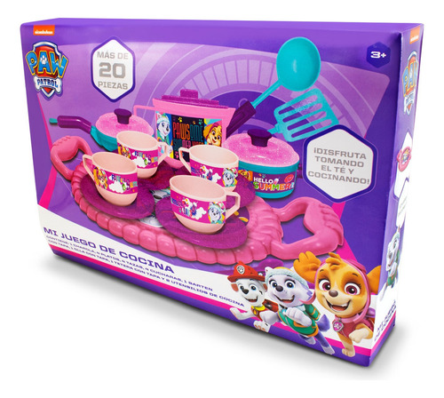 Juguete Infantil, Juego Set De Cocina Infantil Paw Patrol Color Rosa Chicle