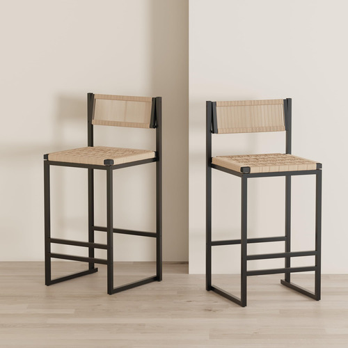 Gfdgfd Taburetes De Bar De Cocina Con Reposapiés Juego De 2