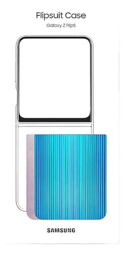 Cover Original Samsung Galaxy Z Flip5 - Lila Y Azul