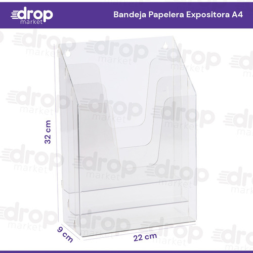 Imagen 4 de 10 de Bandeja Porta Papeles Organizadora A4 Escritorio Y Pared