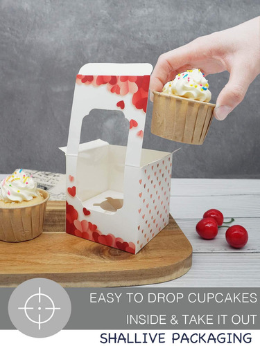 Cajas Para Cupcake Boxes Shallive, 100 Unidades, Regalo De S