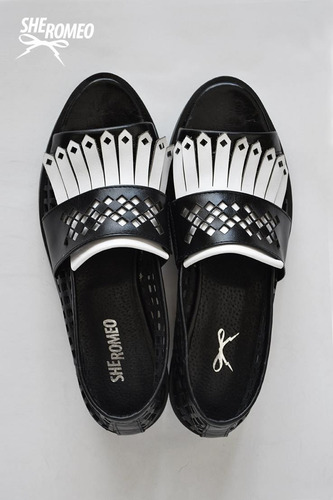 Imagen 4 de 10 de Zapato Sandalia Mocasín Abierto Peep Toe Boca D Pez Sheromeo