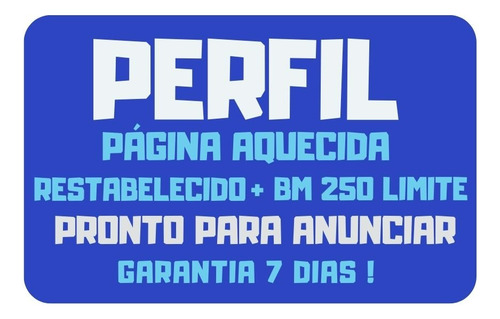Perfil Fb Restabelecido + Pág Aquecida +1 Bm +doc