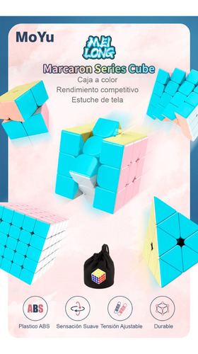 Cubo Rubik Moyu Meilong Jinzita Macaron Pyraminx + Estuche