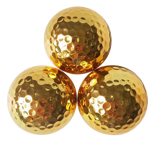 Pelotas De Golf Doradas De Doble Capa, Pelotas Cantidad 6