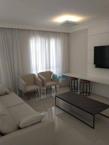 Apartamento Mobiliado Com 3 Dormitórios À Venda, 128 M² Por R$ 899.000 - Centro - Santo André/sp - Ap5811