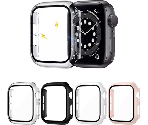 Pack 4 Protectores De Pantalla P/apple Watch 44mm Se 6,5,4-a