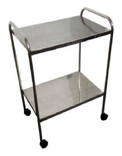 Mesa auxiliar de acero inoxidable 40x60x80 con ruedas