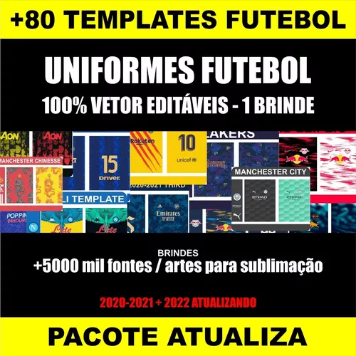 Pacote Artes Times Brasileiros 2021-22 Vetor Camisas