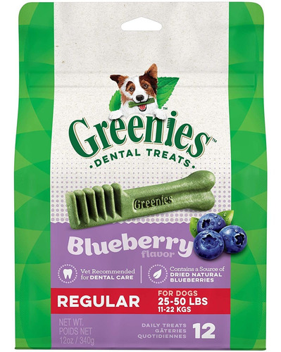 Golosinas Dentales Naturales Greenies Blueberry Para Perros,