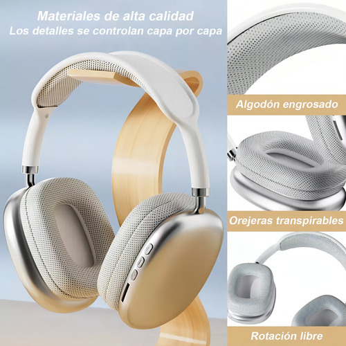 Y Auriculares Inalámbricos Diadema Bluetooth Con Micrófono