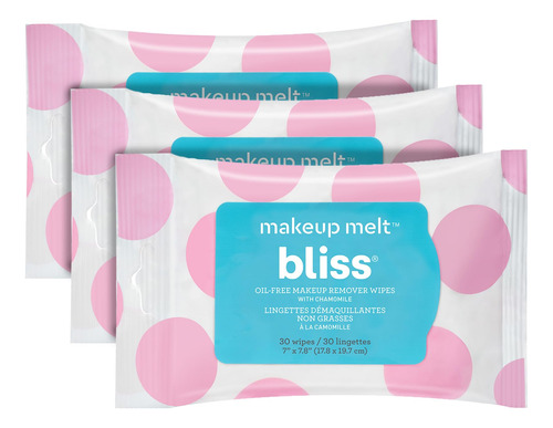 Bliss 3 Toallitas Limpiadoras Para Eliminar El Maquillaje Si