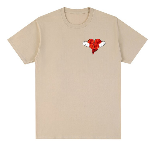 Camiseta Con Estampado De Hip Hop De Kanye West Heart