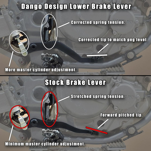 Dango Design Dr650 Footpeg Y Kit De Disminución De La De | |