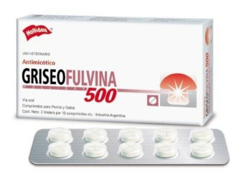 Griseofulvina 500 Antimicotico Fungistatico 20 Comp
