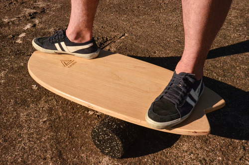 Balance Board Tabla De Equilibrio + Rodillo Macizo De Caucho Madera