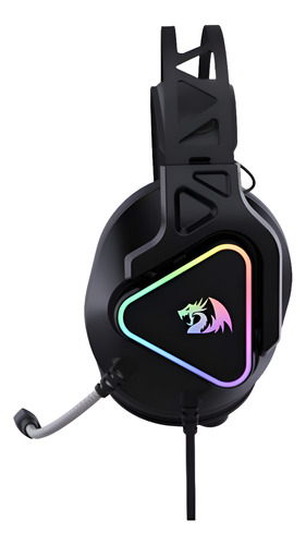 Headset Gamer Redragon Cadmus H370 Rgb 7.1 Surround Preto Preto