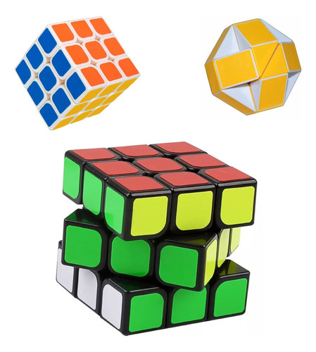 Cubo Magico De Velocidad Grande + Cubo Mini + Cubo Serpiente