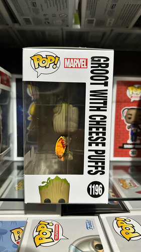 Funko Pop 1196 Marvel I Am Groot Groot With Cheetos Hot Topi (Usado)